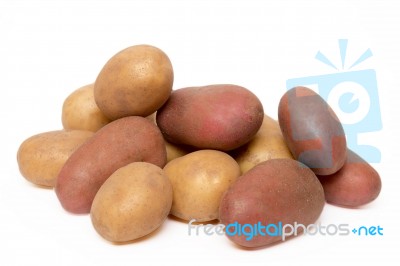 Potatoes Isolated On A White Background Stock Photo