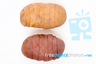 Potatoes Isolated On A White Background Stock Photo