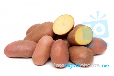 Potatoes Isolated On A White Background Stock Photo