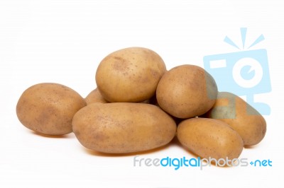 Potatoes Isolated On A White Background Stock Photo