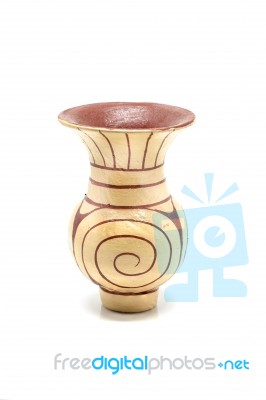 Pottery White Background Stock Photo