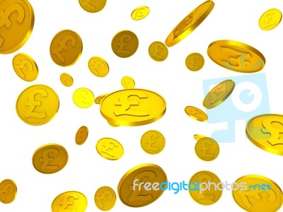 Pound Coins Represents Cost Wealth And Finance Stock Image