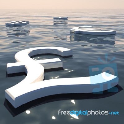 Pound Floating And Currency Going Stock Image