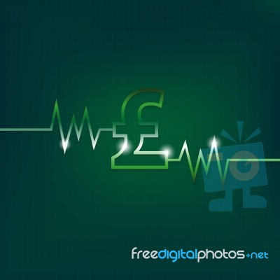 Pound Sign Concept With Pulsation Stock Image