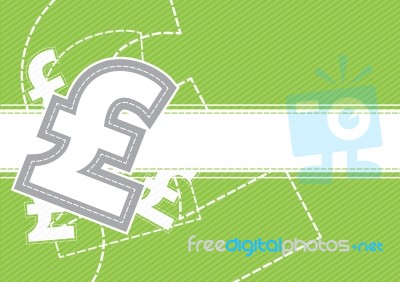 Pound symbol background Stock Image