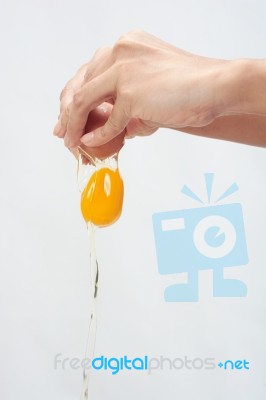 Pouring Egg White Background Stock Photo