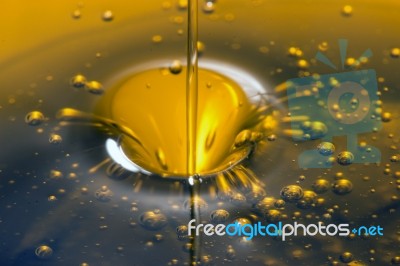 Pouring Olive Oil Liquid Stock Photo