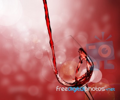 Pouring Red Wine Stock Photo