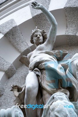 Power At Sea Fountain At The Hofburg In Vienna Stock Photo