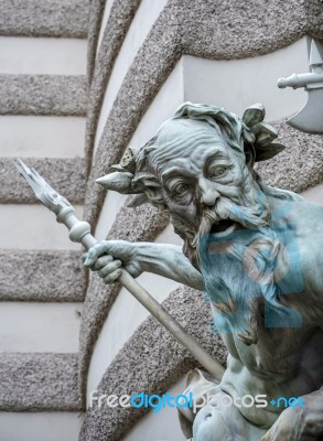 Power At Sea Fountain At The Hofburg In Vienna Stock Photo