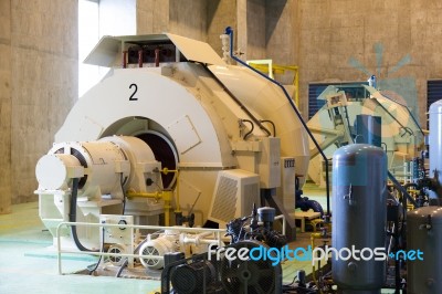 Power Generators With Water Stock Photo