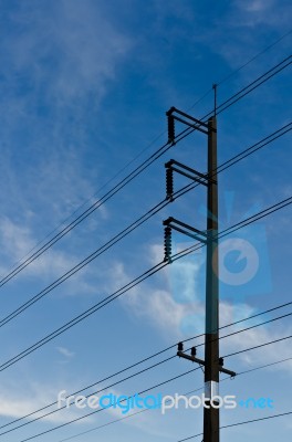 Power Line Stock Photo