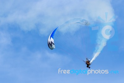 Powered Hang Glider At Shoreham Airshow Stock Photo