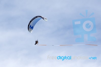 Powered Hang Glider At Shoreham Airshow Stock Photo