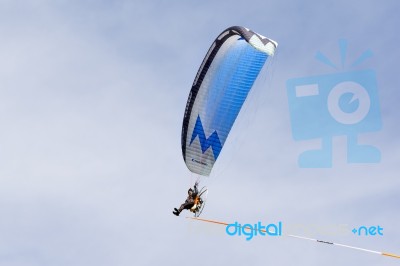 Powered Hang Glider At Shoreham Airshow Stock Photo