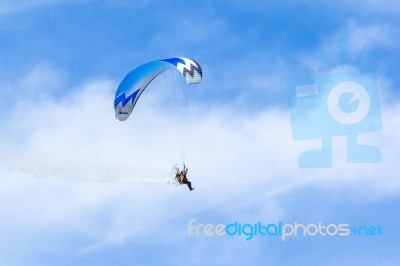 Powered Hang Glider At Shoreham Airshow Stock Photo