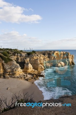 Praia Da Coelha Stock Photo