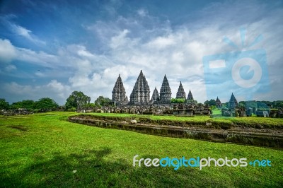 Prambanan Temple Is The Beautiful Temple In The World Stock Photo