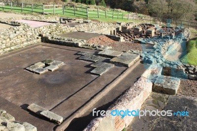 Pre Hadrianic Roman Baths Stock Photo