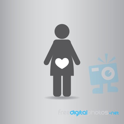 Pregnant Love Baby  Illustration  Stock Image