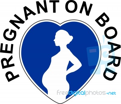 Pregnant Woman On Board Stock Image