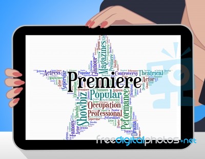 Premiere Star Represents Opening Nights And Perfomance Stock Image