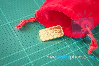 Premium Quality Golden Gold Bar Stock Photo