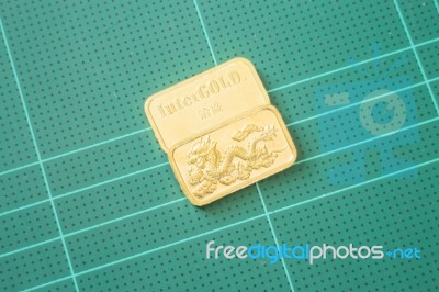 Premium Quality Golden Gold Bar Stock Photo