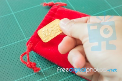 Premium Quality Golden Gold Bar Stock Photo