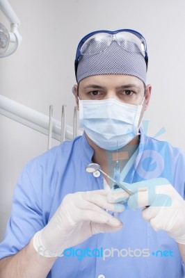 Prepparing Anaesthesia Stock Photo