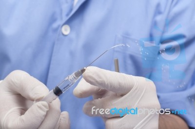 Prepparing Anaesthesia Stock Photo