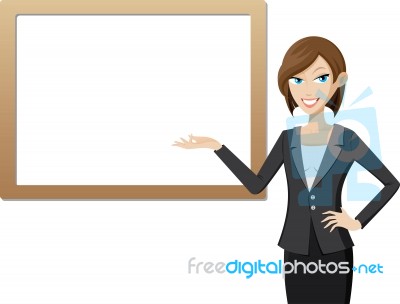 Presentation Girl Stock Image