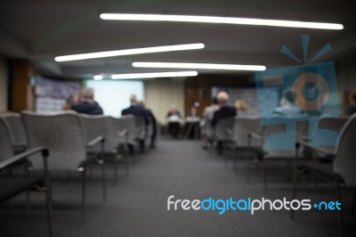 Presentations, Blurred Photos Stock Photo