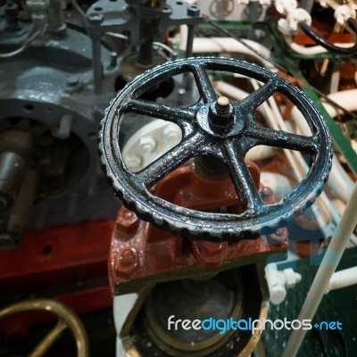 Pressure Valve On Hms Belfast Stock Photo