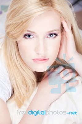 Pretty Blond Woman Stock Photo