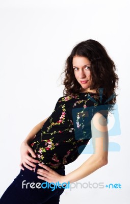 Pretty Woman Posing In Studio Stock Photo