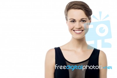 Pretty Woman With A Bright Smile Stock Photo