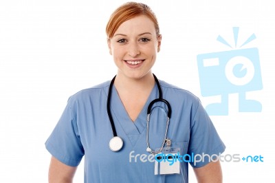 Pretty Young Female Doctor Stock Photo