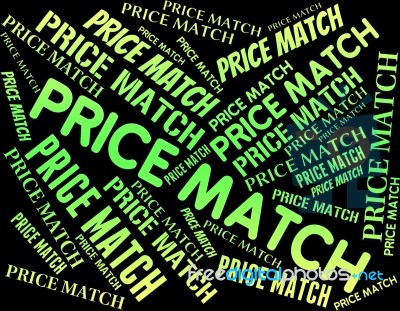 Price Match Represents Expense Beaten And Rate Stock Image