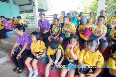 Primary Students Visit The Zoo, In The Jul 27, 2016. Bangkok Thailand Stock Photo