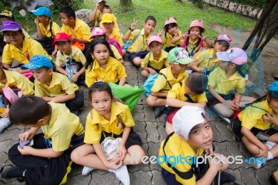 Primary Students Visit The Zoo, In The Jul 27, 2016. Bangkok Thailand Stock Photo