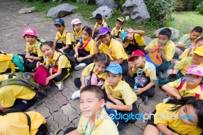 Primary Students Visit The Zoo, In The Jul 27, 2016. Bangkok Thailand Stock Photo