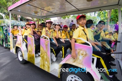 Primary Students Visit The Zoo, In The Jul 27, 2016. Bangkok Thailand Stock Photo