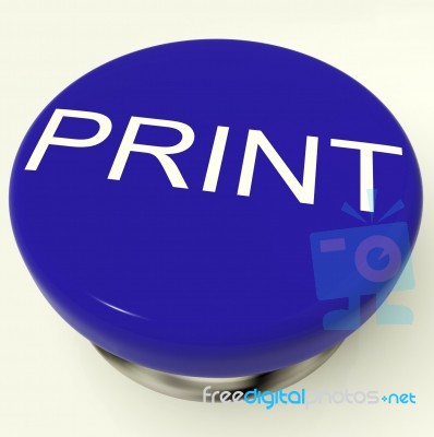 Print Button Stock Image