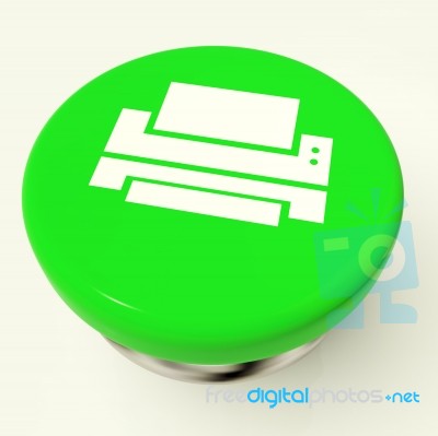 Print Icon Button Stock Image