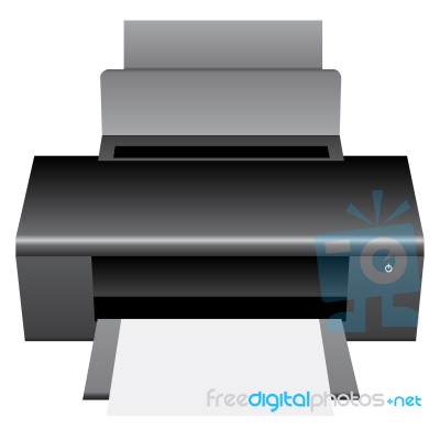 Printer Isolated Stock Image