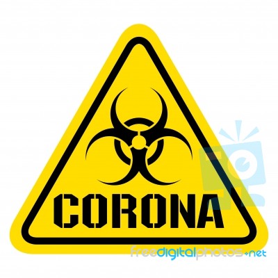 Printwarning Sign For Covid19 Corona  Virus Concept Stock Image