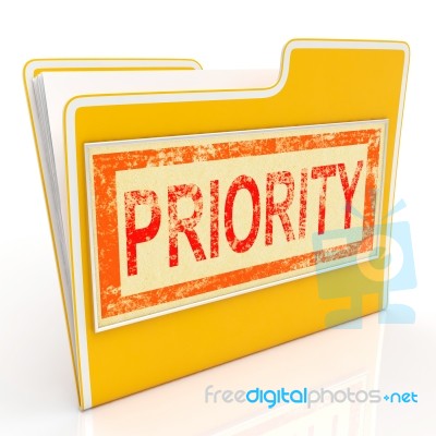 Priority File Shows Deadline Rush Immediate Delivery Stock Image