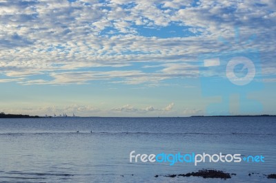 Pristine Beach At Wellington Point, Brisbane Stock Photo