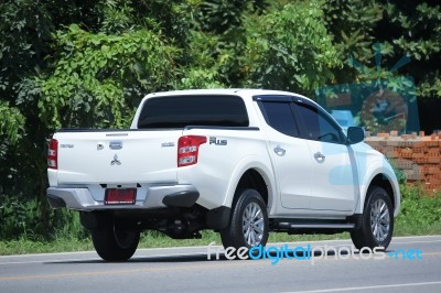 Private Car, Mitsubishi Triton Pickup Truck Stock Photo